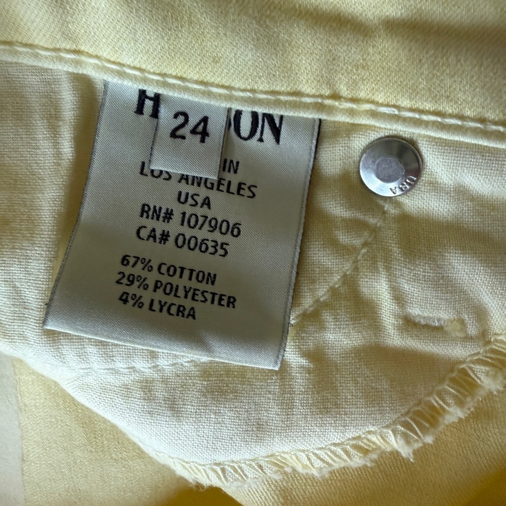Hudson Nico Super Skinny Midrise Jeans yellow size 24 - Picture 3 of 6